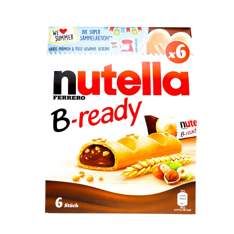 ویفر بیسکویت نوتلا فندقی NUTELLA B-READY بسته 6 عددی