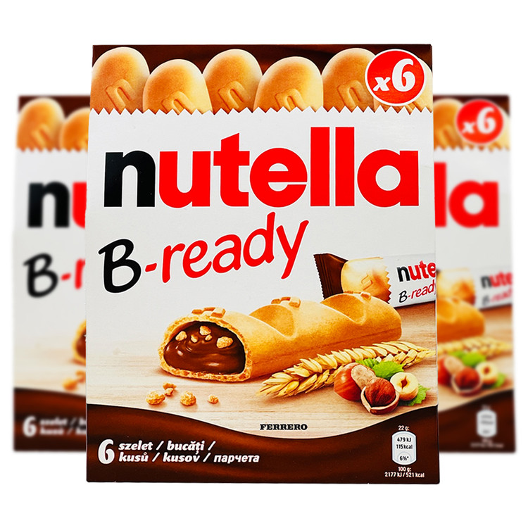 ویفر بیسکویت نوتلا فندقی NUTELLA B-READY بسته 6 عددی
