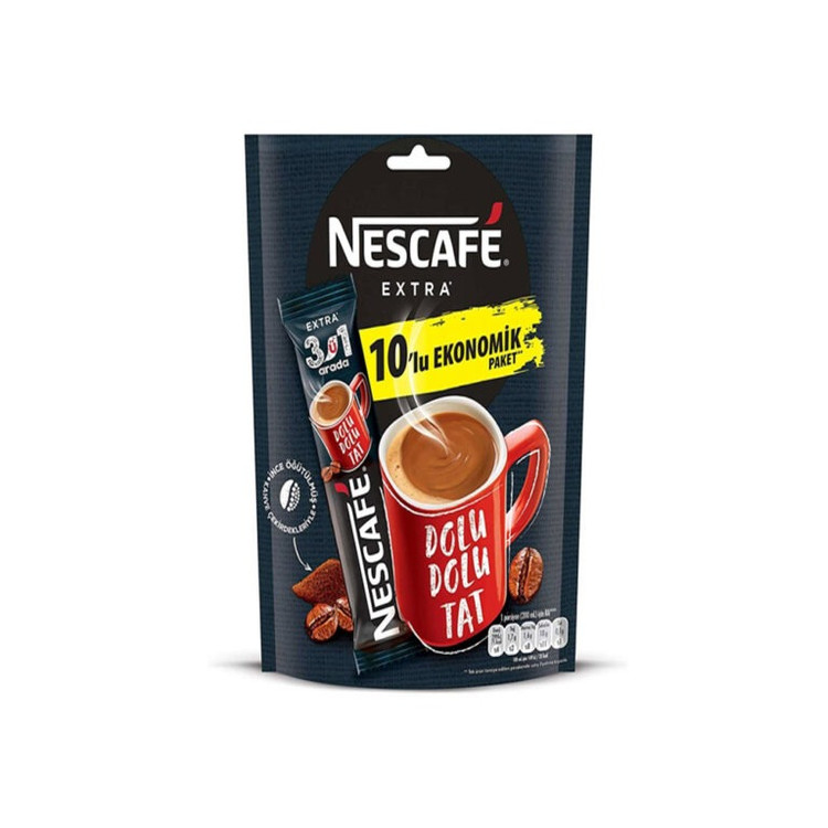 کافی میکس فوری3در 1قهوه اکسترا نسکافه10 تایی NESCAFE
