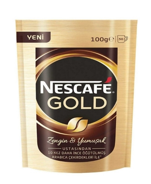قهوه فوری نسکافه گلد پاکتی ۱۰۰Nescafe Goldگرمی(تاریخ انقضا 2026/3)