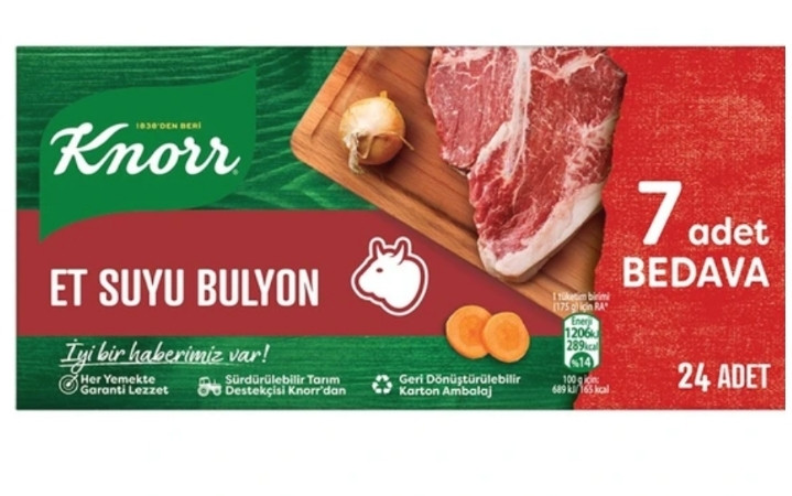 قرص عصاره گوشت گوساله 24عددی وزن240 گرم کنور (تاریخ انقضا:۲۰۲۶/۳)Knorr
