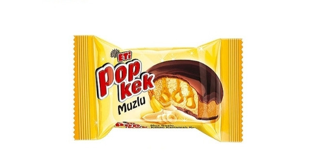 کیک موزی پاپ کیک با روکش کاکائو و مغز کرم موزی 60 گرم اتی eti POP KEK