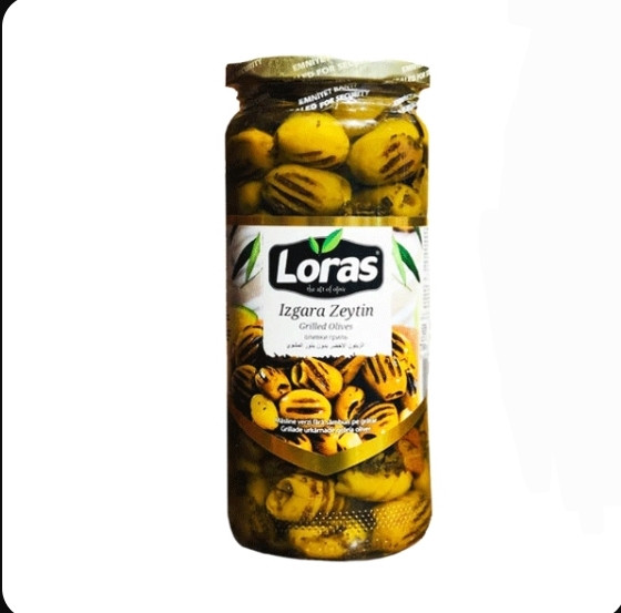 زیتون سبز کبابی لوراس ترکیه ای در روغن زیتون پرورده 465 گرمی Loras Grilled Olive