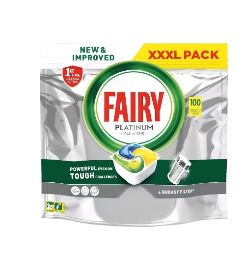 قرص ماشین ظرفشویی فیریFAiRY مدل Platinum All In One بسته(100 عددی)
