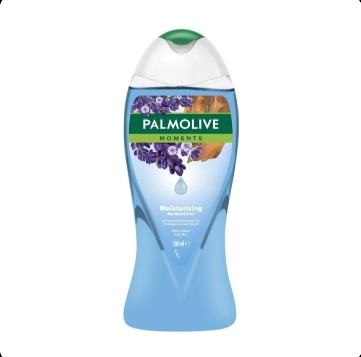 شامپو بدن هلندی پالمولیو PALMOLIVE MOMENTSحاوی روغن اسطوخودوس و چوب صندل 500 میل