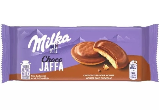 بیسکویت میلکاچوکو جافا با مغز موس شکلاتی 128 گرم MILKA