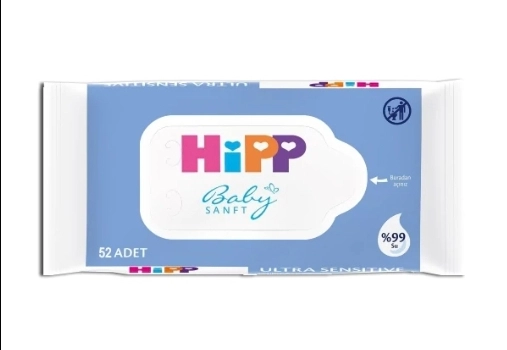 دستمال مرطوب کودک هیپ مدل ULTRA SENSITIVE بسته 52 عددی