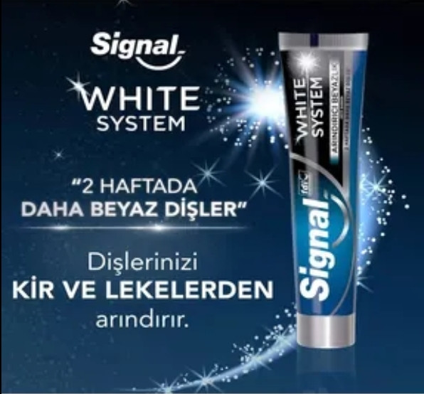 خمیر دندان سیگنال زغالی مدل white sistem سفید کننده دندان حجم 75 میل