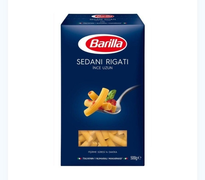 ماکارونی فرم لوله ای بریده باریلا Barilla مدل Sedani Rigati حجم 500 گرم(تاریخ انقصا:۳/۲۰۲۷