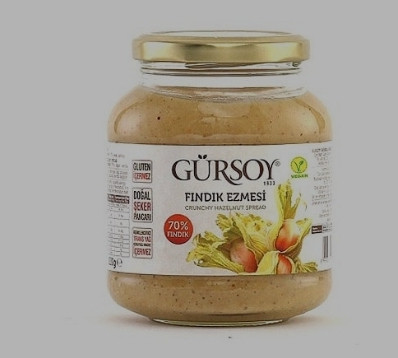 کرم فندق خام 70% ، 320 گرم گورسوی(تاریخ انقضا:2025/10) Gursoy findik ezmesi