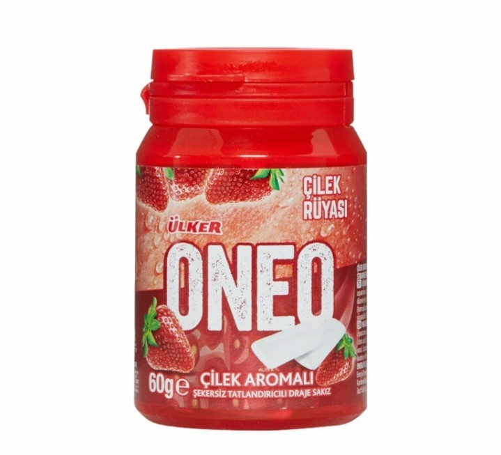 آدامس Oneo اولکر با طعم توت فرنگی وزن 60 گرم