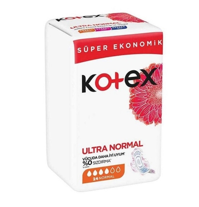 نوار بهداشتی بالدار کوتکس مدل Ultra Normal سایز نرمال بسته 24 عددی