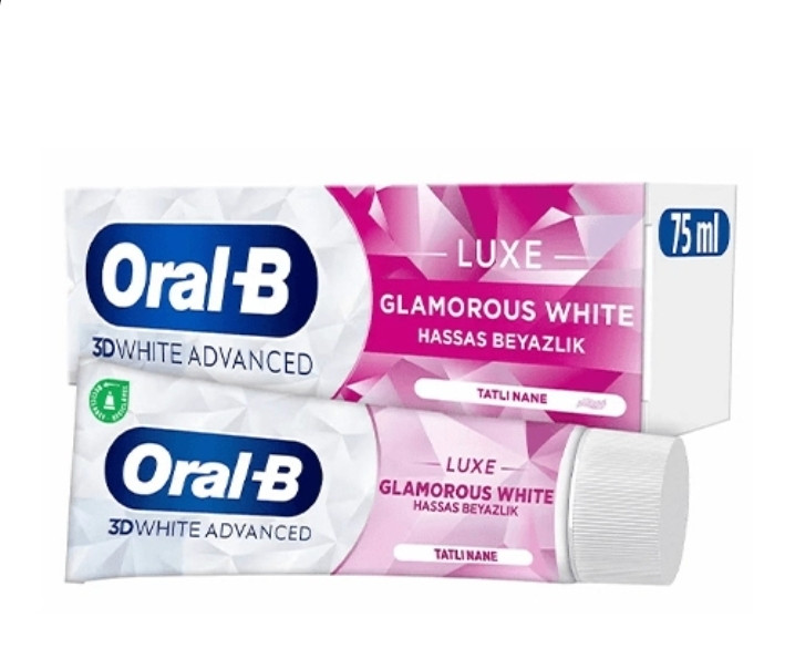 خمیر دندان ایتالیایی اورال بی لوکس Oral-B 3D White مدل Luxe Glamorous سفید کننده سه بعدی محافظت کننده مینا دندان 75 میل