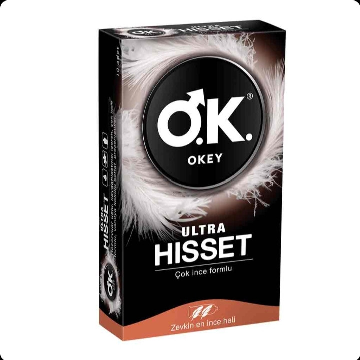 کاندوم خیلی نازک و تاخیری Okey مدل Ultra Hisset بسته 10 عددی(انقضا ۲۰۲۵)