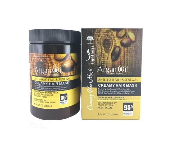 ماسک مو لایتنس اسلواکی بدون سولفات مدل Argan oil حجم 1000 میل