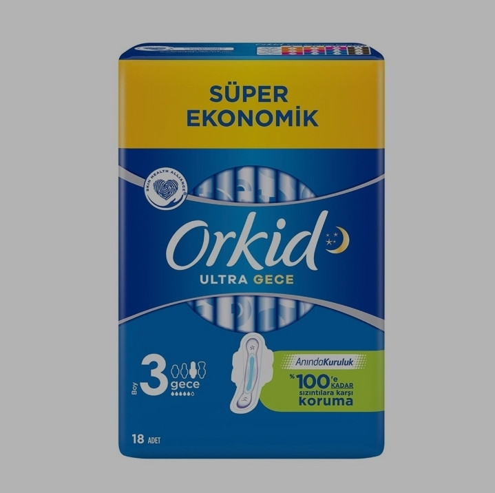 نوار بهداشتی بالدار بلند ارکید مدل ULTRA EXTRA بسته 18 عددی