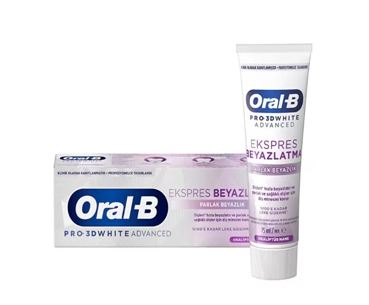 خمیر دندان سفید کننده اورال بی Oral B مدل Pro 3D White Advanced حجم 75 میل