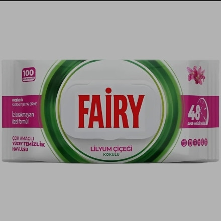 دستمال سطوح چند منظوره فیری با رایحه گل لیلیوم FAIRY LİLYUM ÇİÇEĞİ بسته 100 عددی