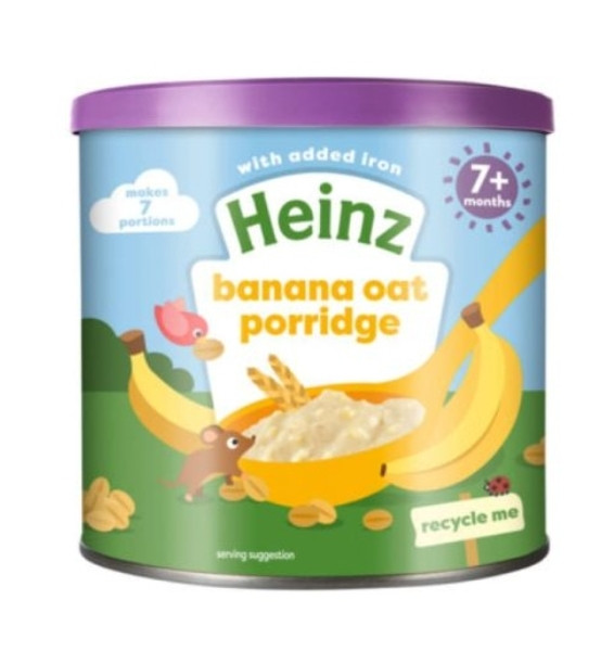 غذای کمکی کودک هاینز Heinz مناسب +7 طعم جودوسر گندم و موز حجم 220 گرم
