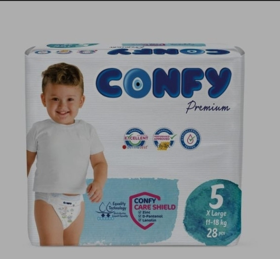پوشک کودک کانفی (Confy) سایز 5 مدل Premium بسته 28 عددی
