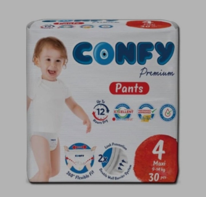 پوشک کانفی شورتی سایز 4 پریمیوم 30 عددی مناسب وزن 9 تا 14 کیلوگرم